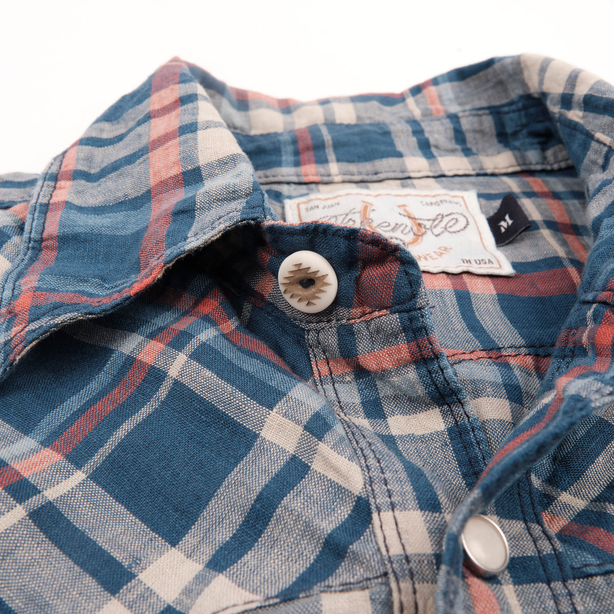 Western Scout Kingfisher Blue Plaid