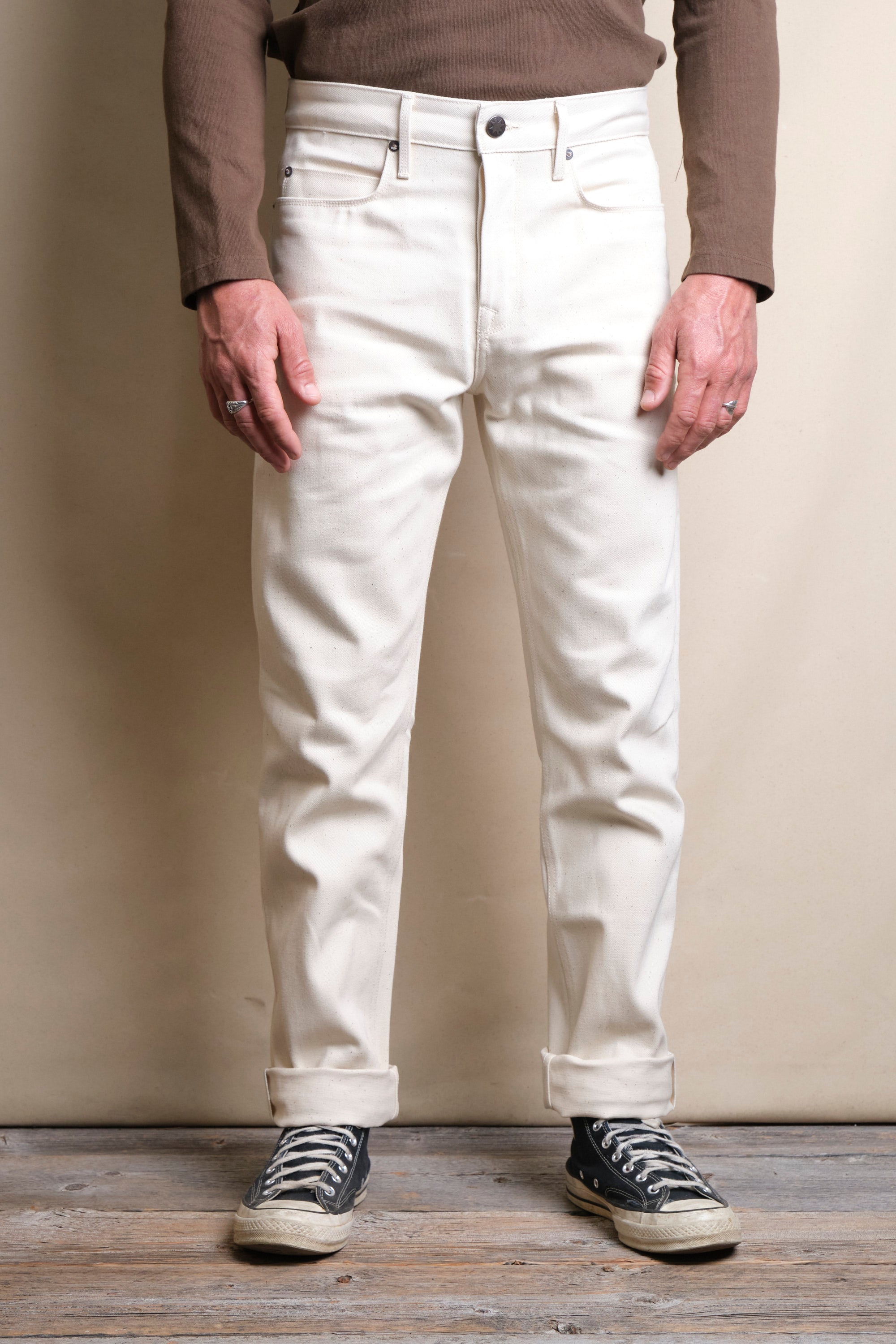 Portola Classic Taper 14 Ounce Ecru Denim
