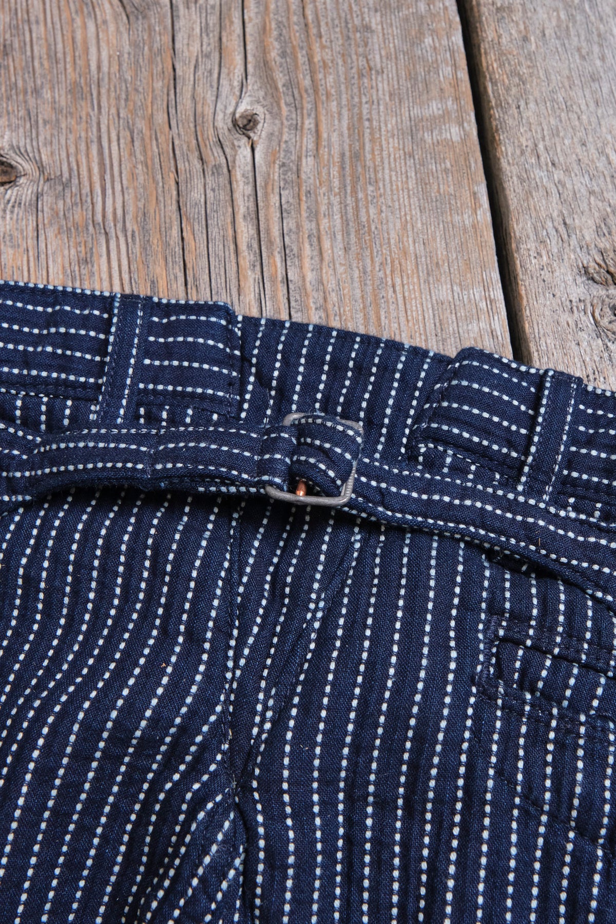 Western Pant Blue Dobby Stripe