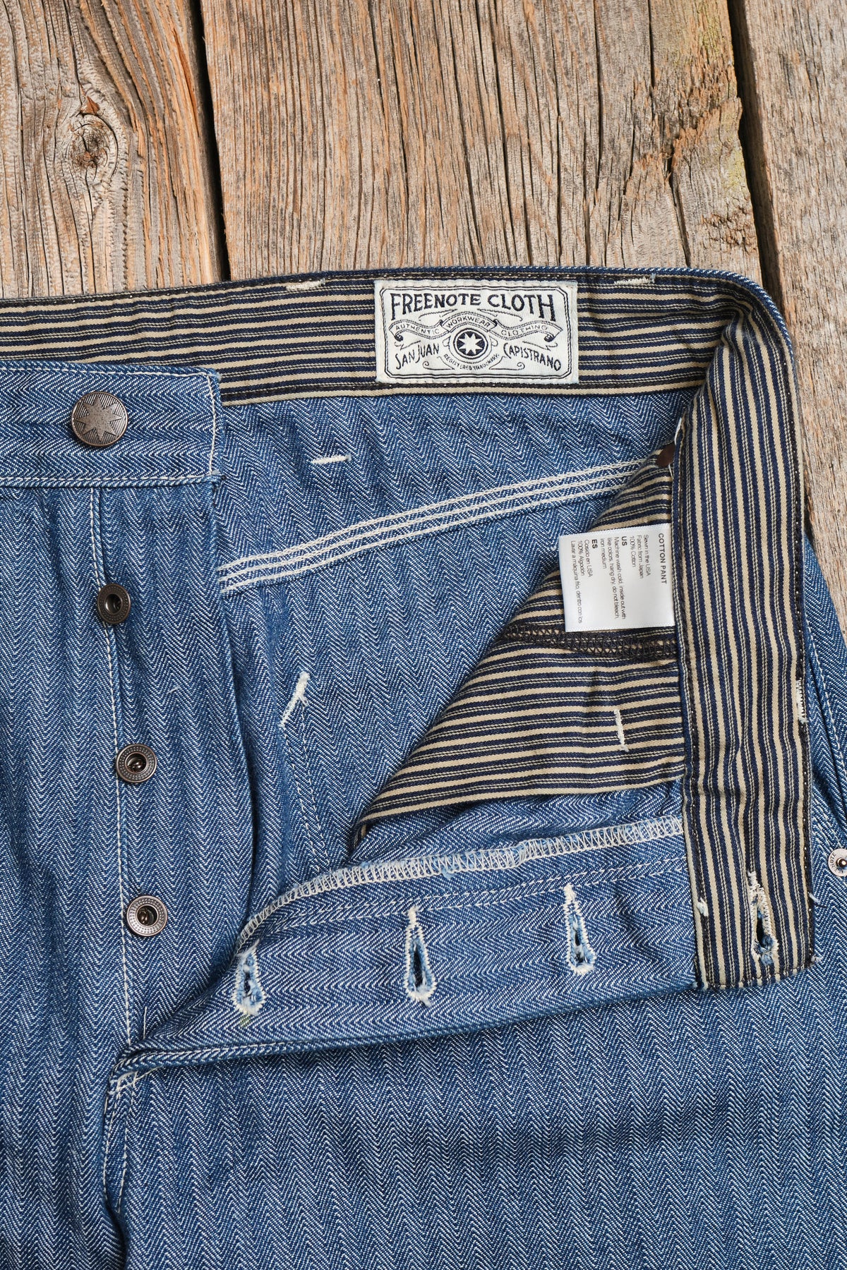 Ortega Pant 13 Ounce Blue Herringbone