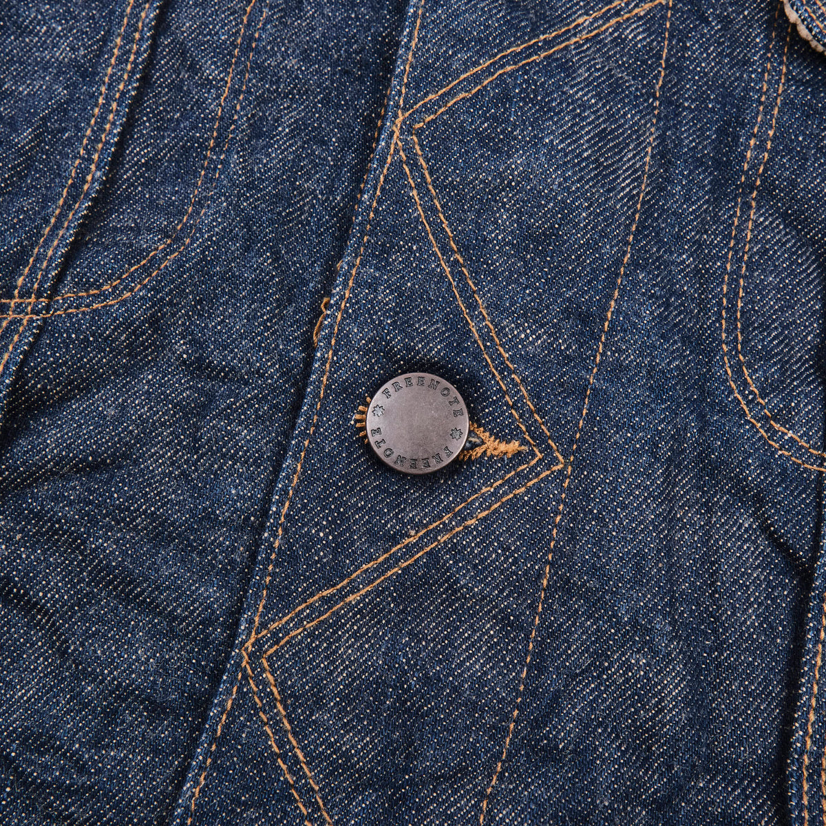 High Low 13 Ounce Natural Indigo Rinsed Jacket