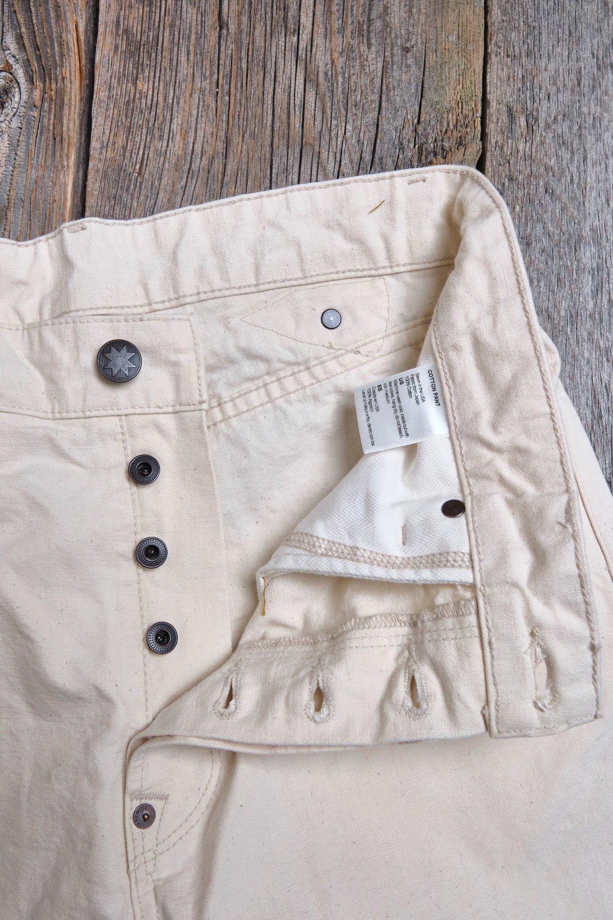 Modesto Buckleback 11 Ounce Natural Rinsed Canvas