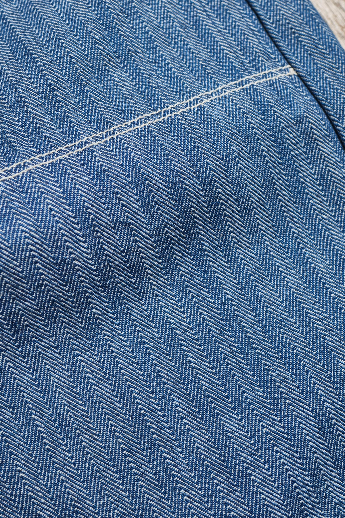 Ortega Pant 13 Ounce Blue Herringbone