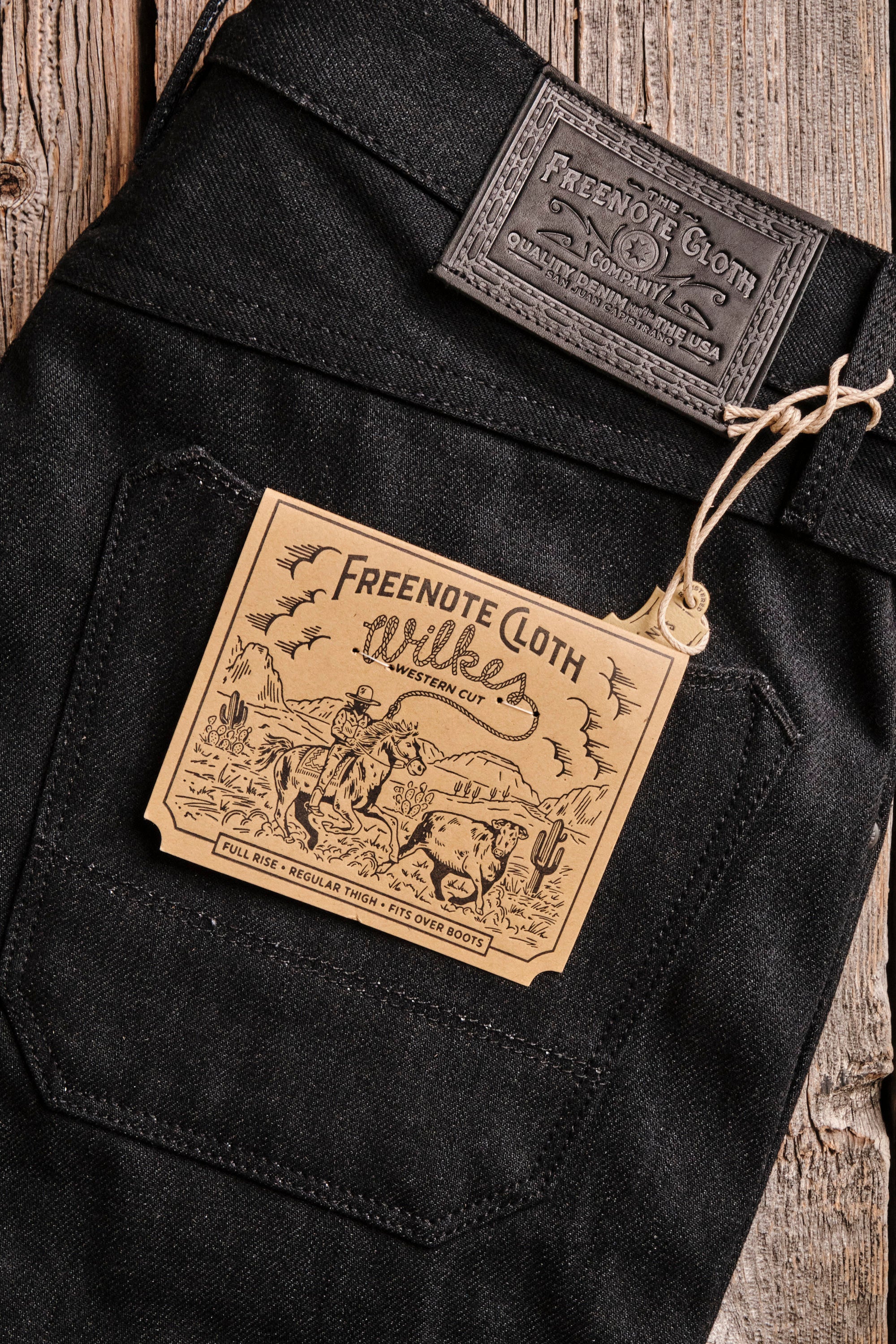 Wilkes Western <span>raw 14.25 Ounce Black Grey </span>