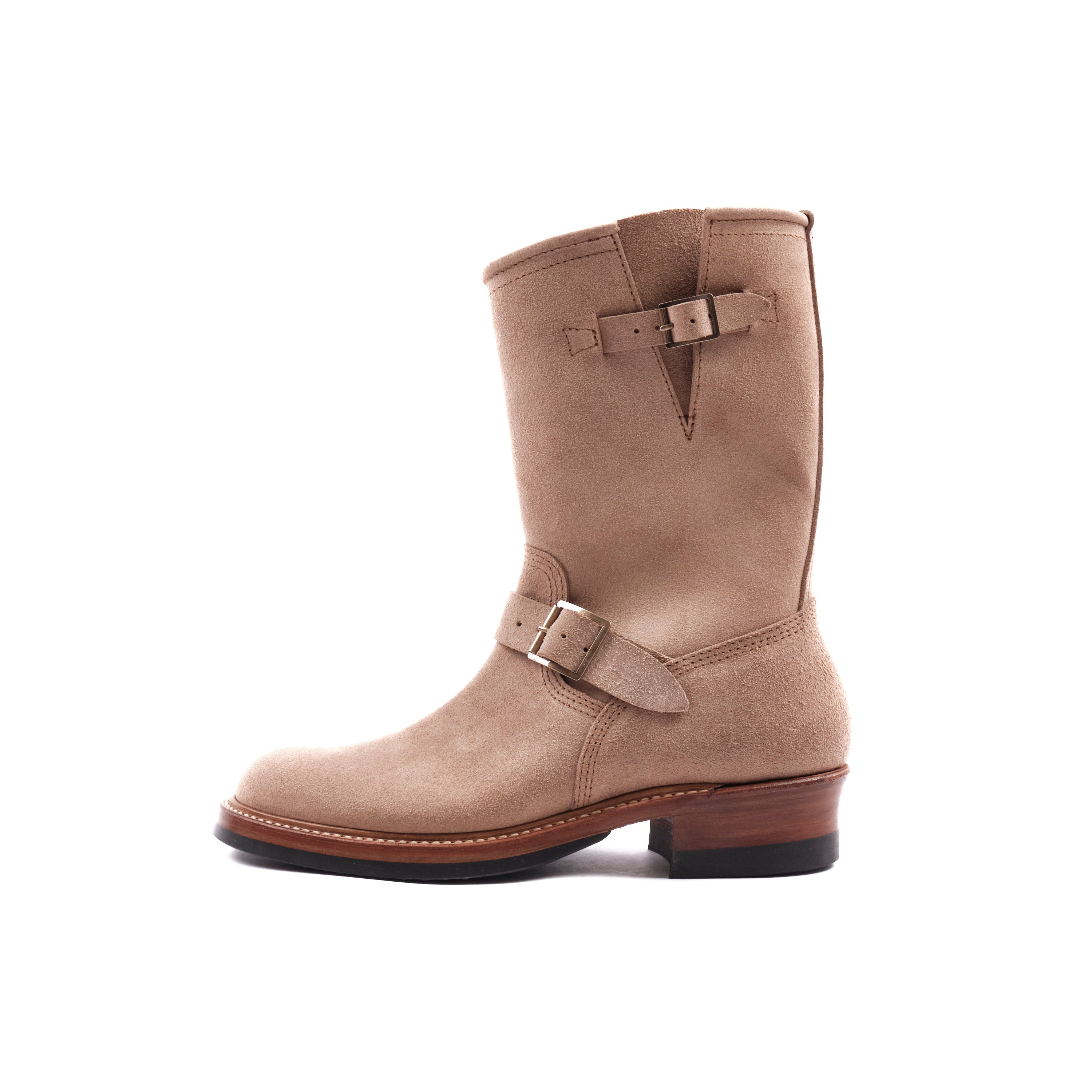 John Lofgren Wabash Engineer Boots - Horween Natural Roughout