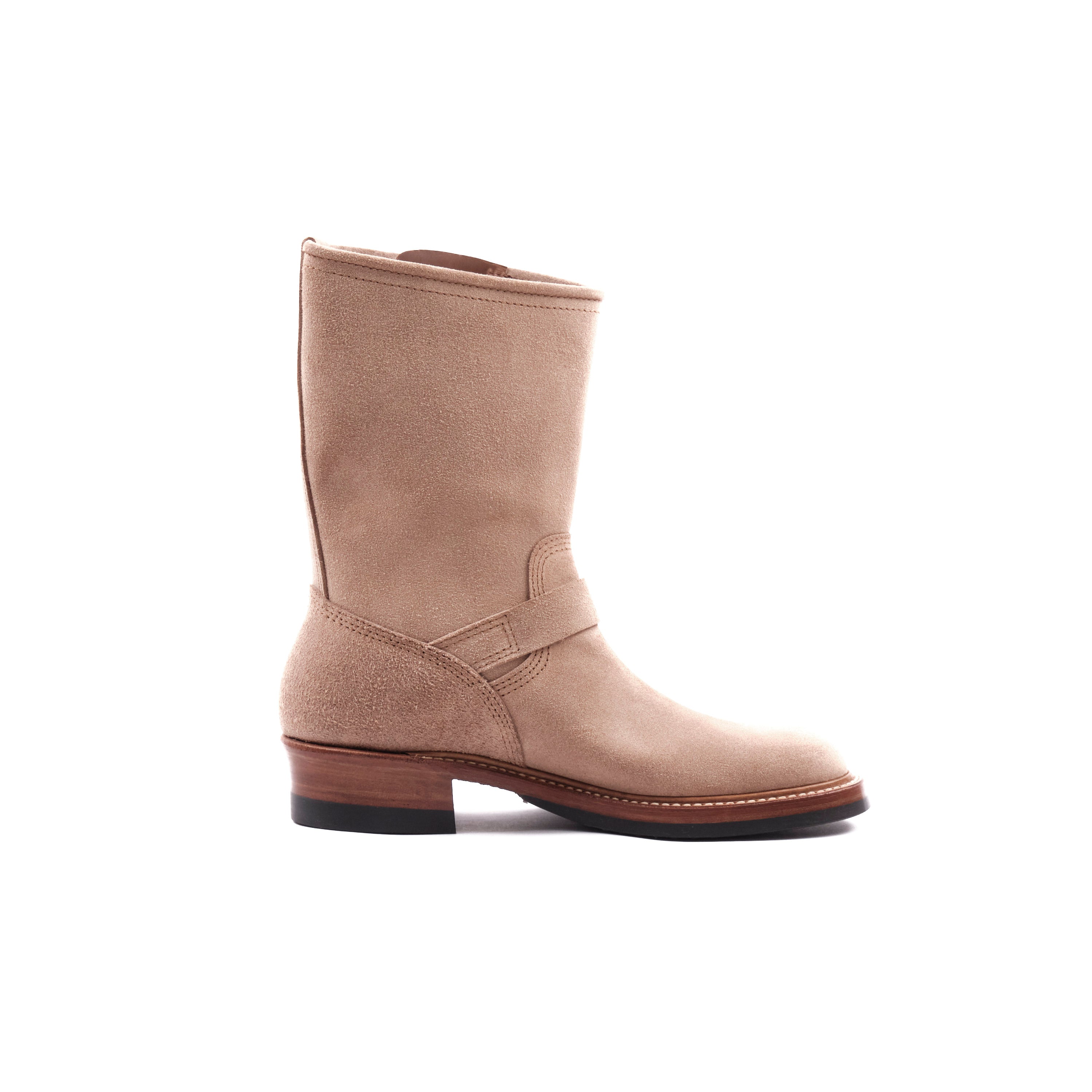 John Lofgren Wabash Engineer Boots - Horween Natural Roughout