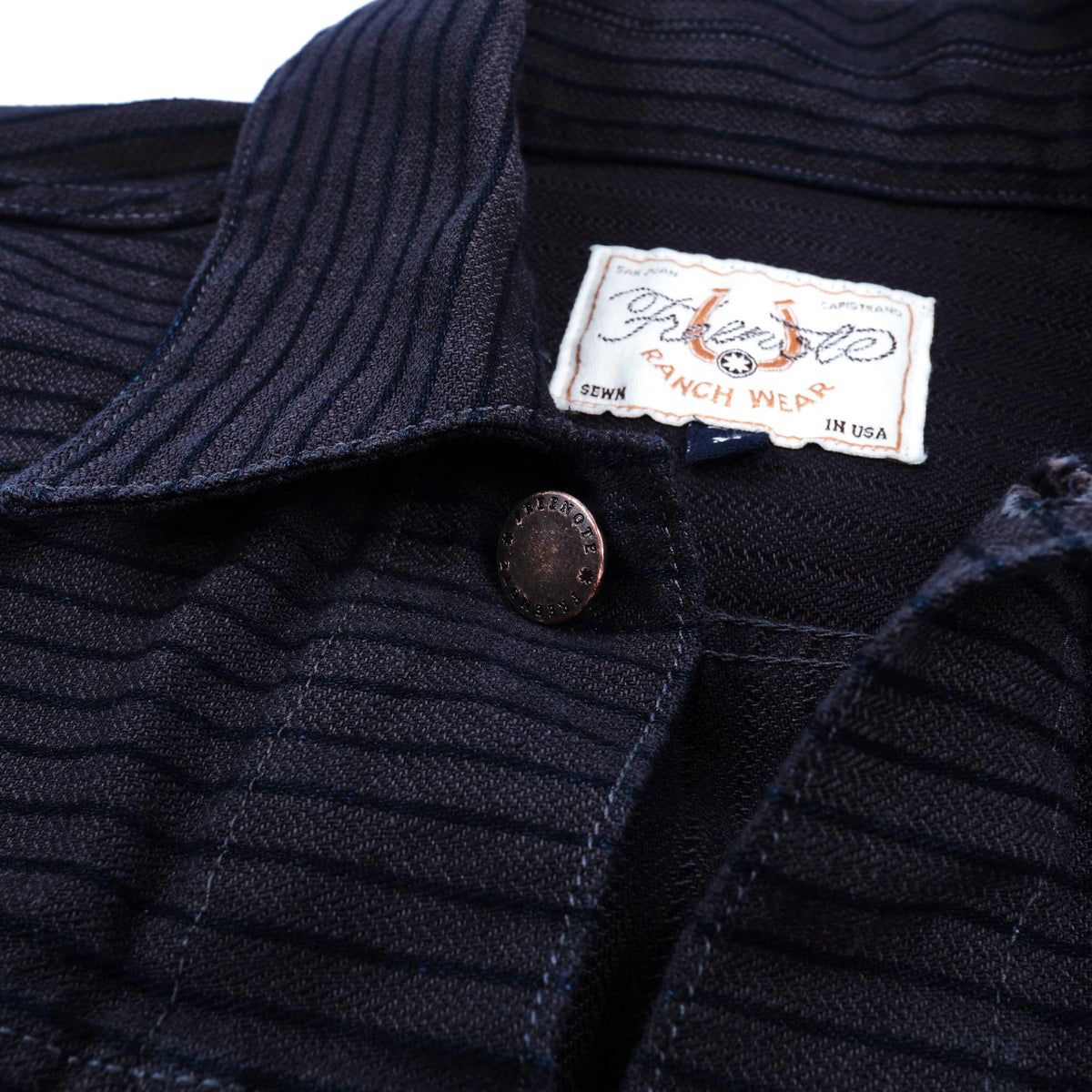 Faro Indigo Herringbone Dobby