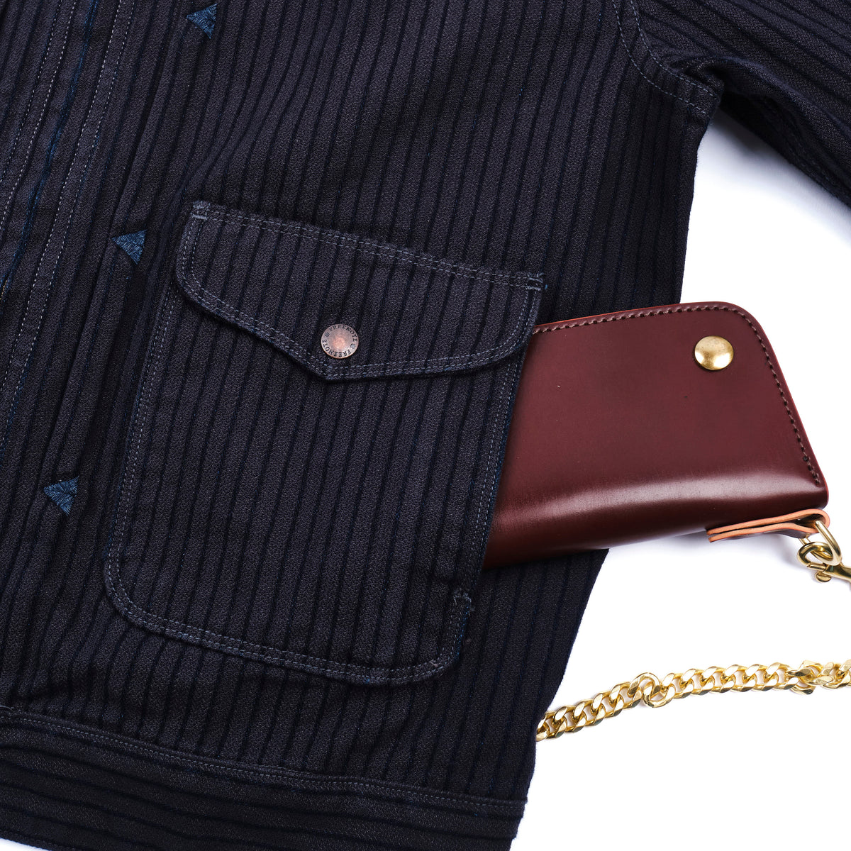 Faro Indigo Herringbone Dobby
