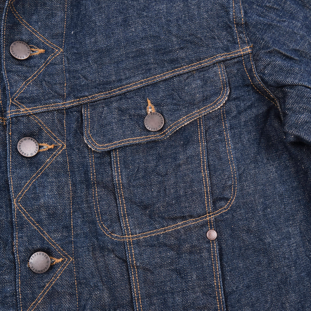 High Low 13 Ounce Natural Indigo Rinsed Jacket