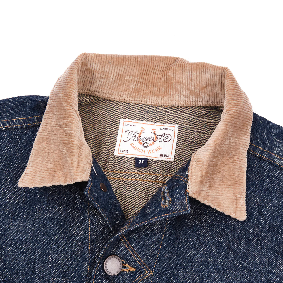 High Low 13 Ounce Natural Indigo Rinsed Jacket