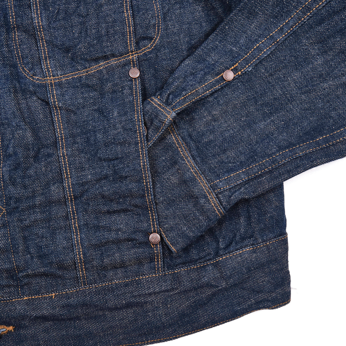 High Low 13 Ounce Natural Indigo Rinsed Jacket